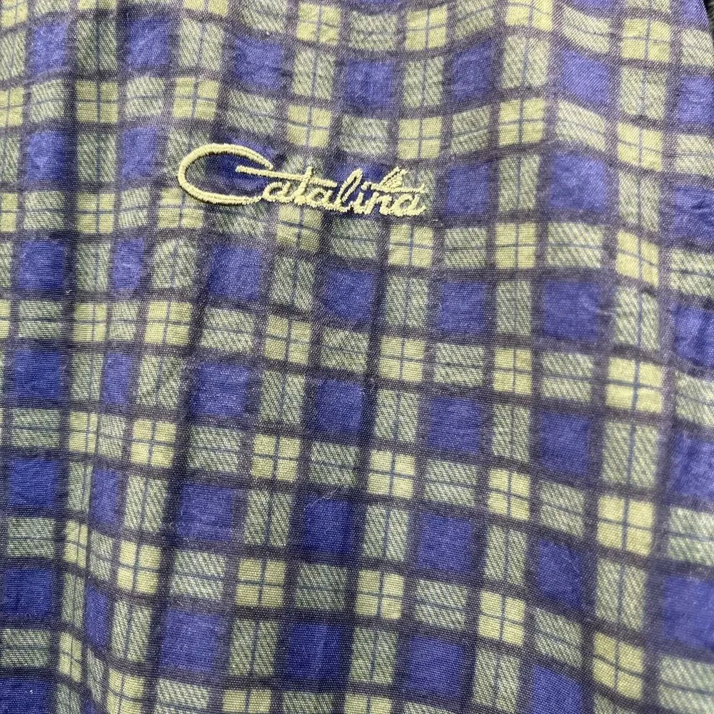 Vintage Catalina Pullover Golf Windbreaker Green Gold Classic Cosplay Medium